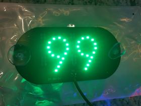 Placa led letreiro Luminoso 99 pop para carro USB-verde