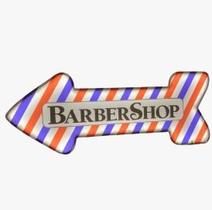 Placa Led Painel Luminoso Seta Barbearia Barber Shop Retro
