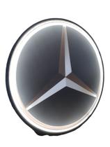 Placa Led Retro Vintage Mercedes Mdf Led Decoração Luminoso