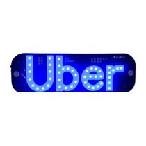 Placa Led Uber Usb Ventosa Letreiro Motorista Aplicativo