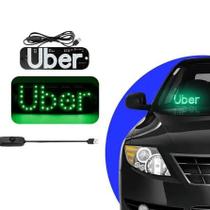 Placa Led Usb 5v Motorista Aplicativo Uber Verde