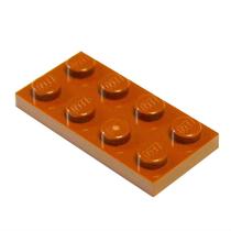 Placa LEGO 2x4 Marrom Avermelhado (20 Peças)