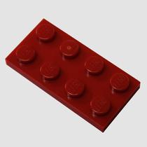 Placa LEGO 2x4 Vermelho Escuro (Pacote com 20)