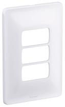Placa Legrand Pial Zeffia - para 3 módulos - Branco - 680183 Placa Legrand Pial Zeffia - para 3 módulos - Branco - 680183