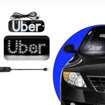 Placa Letreiro Led Luminoso Para Carro de Aplicativo Uber - Kapbom