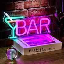 Placa Letreiro Luminoso Bar Neon Decoração Led TAÇA
