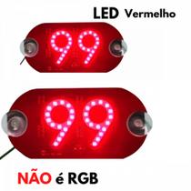 Placa Letreiro Luminoso LED USB para Parabrisa Motorista App Uber 99 Altomex