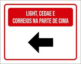 Placa Light Cedae Parte De Cima Seta 18X23