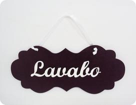 Placa Lisa Para Porta de Lavabo - Identificação Elegante e Resistente