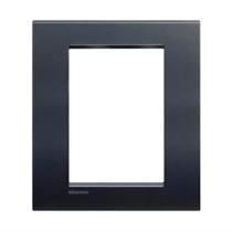 Placa Living Light 4X4 3+3 Postos Anthracite - Bticino Placa Living Light 4X4 3+3 Postos Anthracite - Bticino