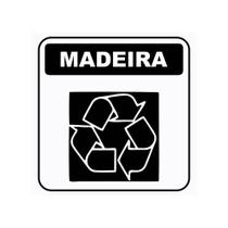Placa Lixo Madeira 18 x 18 Cm AV24 Encartale
