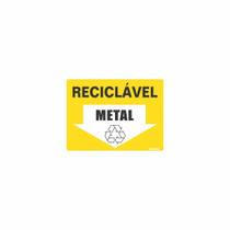 Placa Lixo Reciclável Metal 15 X 20 - Sinalize