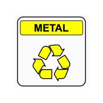 Placa Lixo Reciclável Metal 18 x 18 Cm AV20 Encartale
