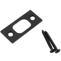 Placa Lock Stone Harbor Hardware Deadbolt Strike em preto fosco