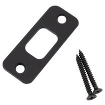 Placa Lock Stone Harbor Hardware Deadbolt Strike em preto fosco