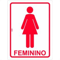 Placa Look 15X20Cm (Sanitario Feminino) - Kit C/5 Pecas