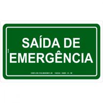 Placa Look 15X25Cm (Saida De Emergencia) - Kit C/5 Pecas Placa Look 15X25Cm (Saida De Emergencia) - Kit C/5 Pecas