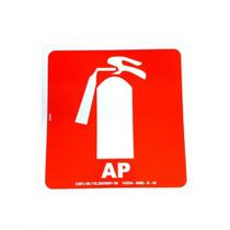 Placa Look 20X20Cm Fotoluminescente(Extintor Agua) - Kit C/5 Pecas