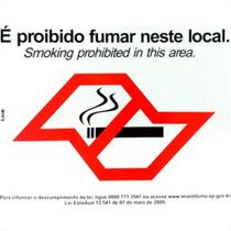 Placa Look 20X25Cm (Proibido Fumar Conforme Lei) - Kit C/5 Pecas Placa Look 20X25Cm (Proibido Fumar Conforme Lei) - Kit C/5 Pecas