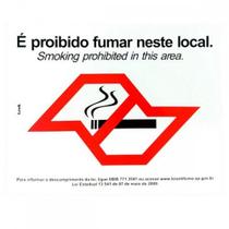 Placa Look 20X25Cm (Proibido Fumar Conforme Lei) - Kit C/5 Pecas Placa Look 20X25Cm (Proibido Fumar Conforme Lei) - Kit C/5 Pecas