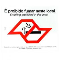 Placa Look 20X25Cm (Proibido Fumar Conforme Lei) ./ Kit Com 5 Peca