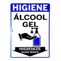 Placa Look 20X30Cm (Alcool Gel Vertical) - Kit C/5 Pecas