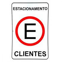 Placa Look 20X30Cm (Estacionamento Para Clientes) - Kit C/5 Pecas Placa Look 20X30Cm (Estacionamento Para Clientes) - Kit C/5 Pecas