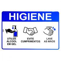 Placa Look 20X30Cm (Evite Cumprimentos) - Kit C/5 Pecas