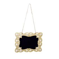 Placa Lousa De Madeira Arebesco Flor P/ Pendurar 11x15x1 Cm