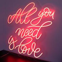 Placa Luminária de Neon LED - All you need is love