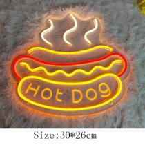 Placa Luminária NEON HOT DOG