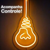Placa Luminária Neon Lâmpada Retrô 45cmx20cm Com Controle