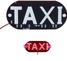 Placa Luminosa de Uso Interno 45 Led Sem Plugue Com 2 Ventosas TAXI