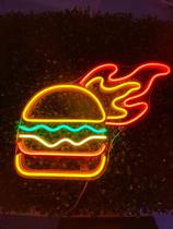Placa Luminosa Neon Led - Hambúrguer 40x30cm
