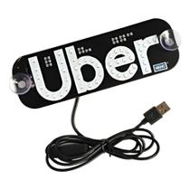 Placa Luminoso carro Uber Usb Motorista Completa Led