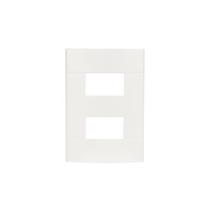 Placa Lunare Dois Postos Separados 4x2cm Branco - Scheneider