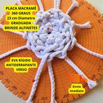 Placa Macramê Redonda Macrame Board 23 cm