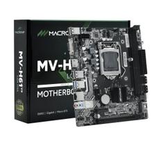Placa Mãe 1155p Macrovip MV-H61.V2 M.2 Hdmi Vga DDR3 Giga