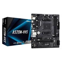 Placa-mãe A520M-HVS AM4 DDR4 Até 64GB com M.2, HDMI, USB 3.2 e Rede Gigabit Asrock Placa-mãe A520M-HVS AM4 DDR4 Até 64GB com M.2, HDMI, USB 3.2 e Rede Gigabit Asrock