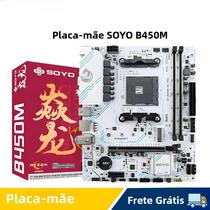 Placa-mãe AM4 AMD B450M Com Suporte a DDR4 De Canal Duplo, PCI-E 3.0 NVME E CPUs Ryzen 5600/5600G