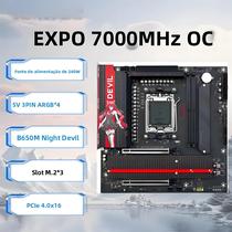 Placa Mãe AM5 Ryzen 7700 7800X3D 9500F 9800X3D B650 M-ATX DDR5 96GB WiFi JGINYUE Night Devil