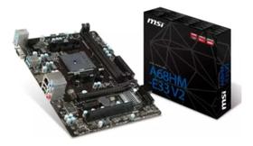 Placa Mae AMD A68hm-e33 V2 DDR3 32gb 1333/1600/1866/2133*(*OC) Suporta socket FM2+ AMD A-series/ Ath Msi S/CX