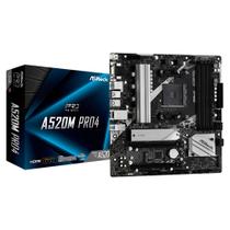 Placa Mae AMD AM4 A520 M.2 4xDdr4 Hdmi/Dvi/Vga A520M Pro4 Asrock