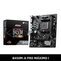 Placa Mãe AMD B450M-A pro MAX II MSI Dual-channel DDR4 M.2 SATAIII USB3.2 Socket AM4 Suporte Para
