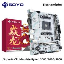 Placa-Mãe AMD B450M Dual-channel DDR4 PCIe 3.0 NVME SATA3.0 Para CPU Ryzen 4000 5000 Desktop Gaming