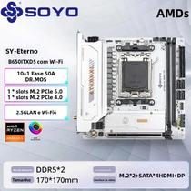 Placa-Mãe AMD Ryzen AM5 DDR5 SOYO B650M Pcie5.0x16 Pcie4.0x4 M.2 ARGB WIFI6 B650ITX