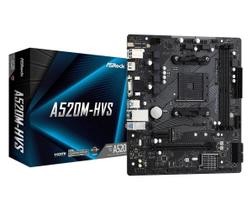 Placa Mãe Asrock A520M-HVS AM4 DDR4 64gb Placa Mãe Asrock A520M-HVS AM4 DDR4 64gb