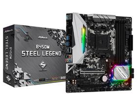Placa Mae ASROCK B450M Steel Legend AM4 / USB 3.1/ TYPE-COM Displayport, HDMI