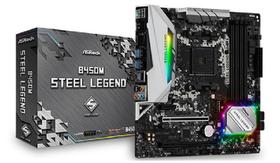 Placa Mãe ASRock B450M Steel Legend Chipset B450 AMD AM4 mATX DDR4