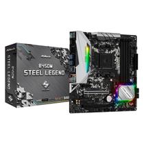 Placa Mãe ASRock B450M Steel Legend, Chipset B450, AMD AM4, mATX, DDR4 Placa Mãe ASRock B450M Steel Legend, Chipset B450, AMD AM4, mATX, DDR4